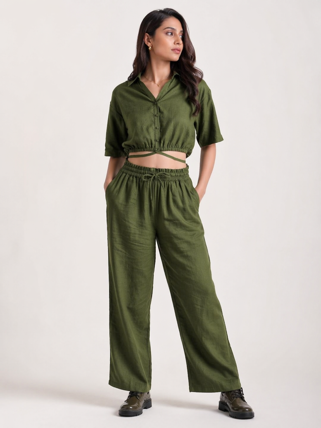 Olive Regular Fit Shirt
