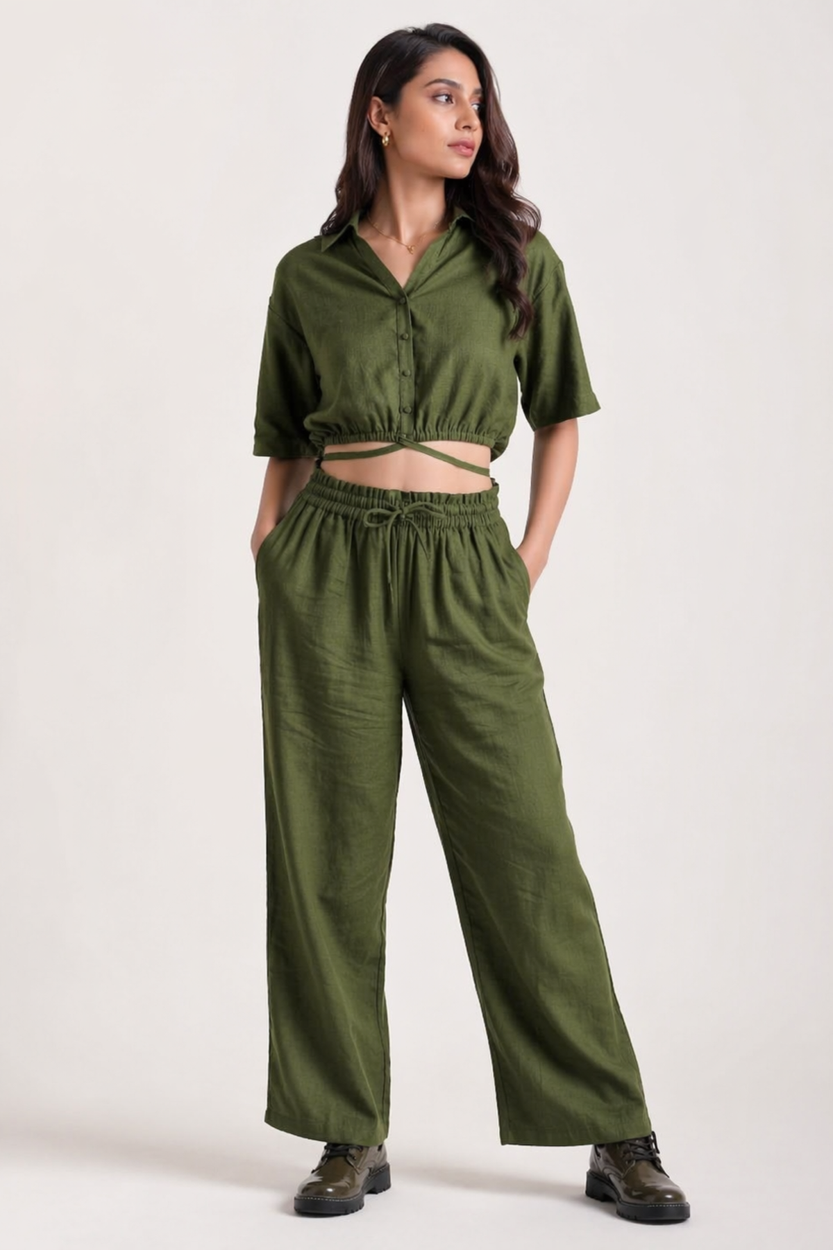 Olive Regular Fit Shirt