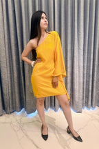Sunshine Glow One-Shoulder Kaftan Dress