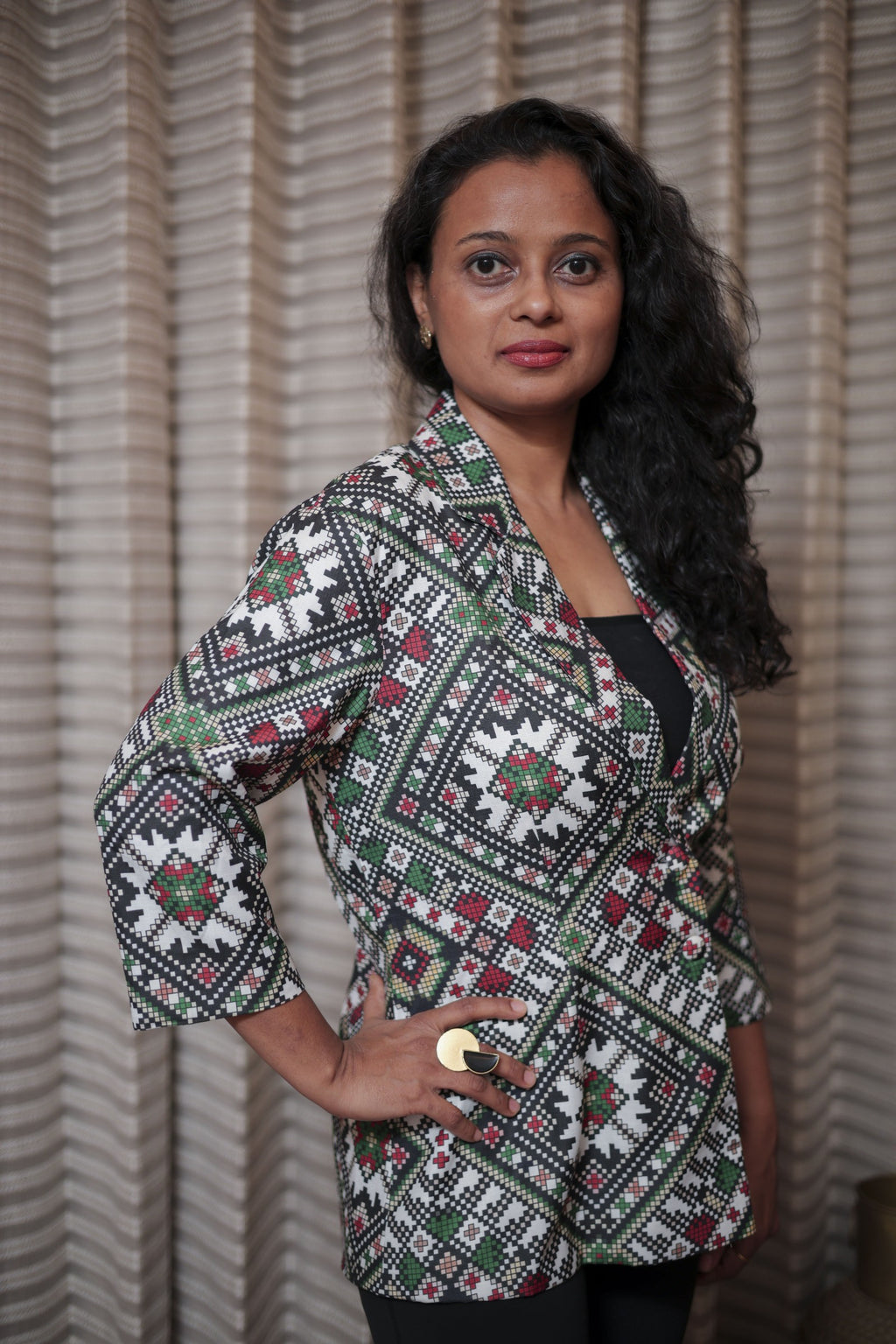 Modern Ethnic Fusion Blazer