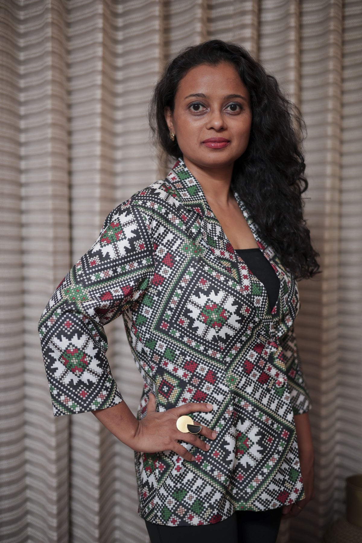 Modern Ethnic Fusion Blazer