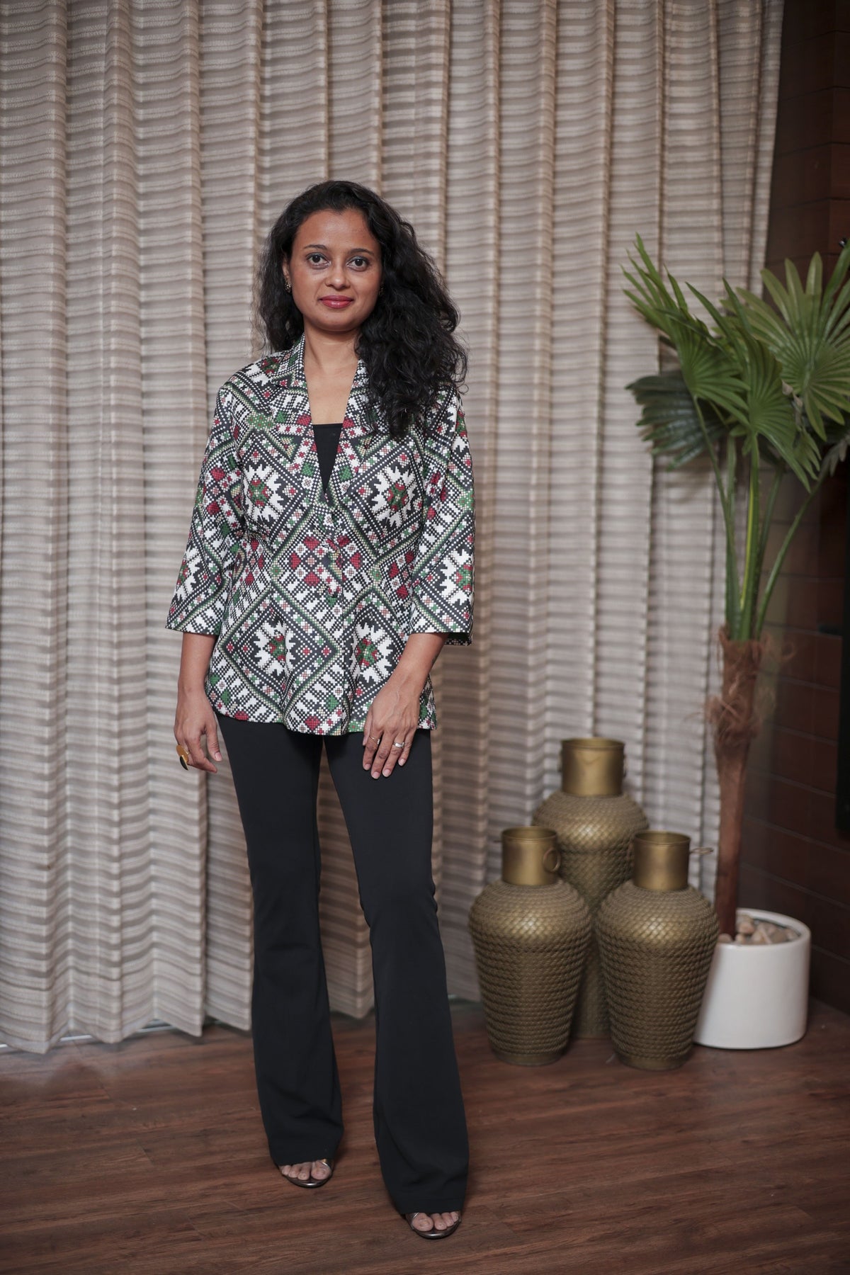 Modern Ethnic Fusion Blazer