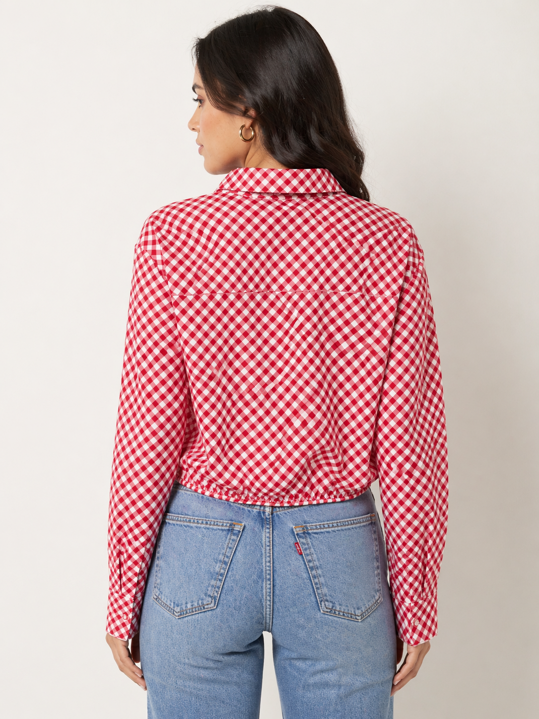 Red & White Gingham Check Shirt