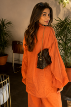 The Evil Eye: Oversized Tangerine Co-ord Set