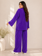 Ultra Violet: Pleated Relaxed Co-ord Set