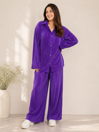 Ultra Violet: Pleated Relaxed Co-ord Set