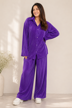 Ultra Violet: Pleated Relaxed Co-ord Set