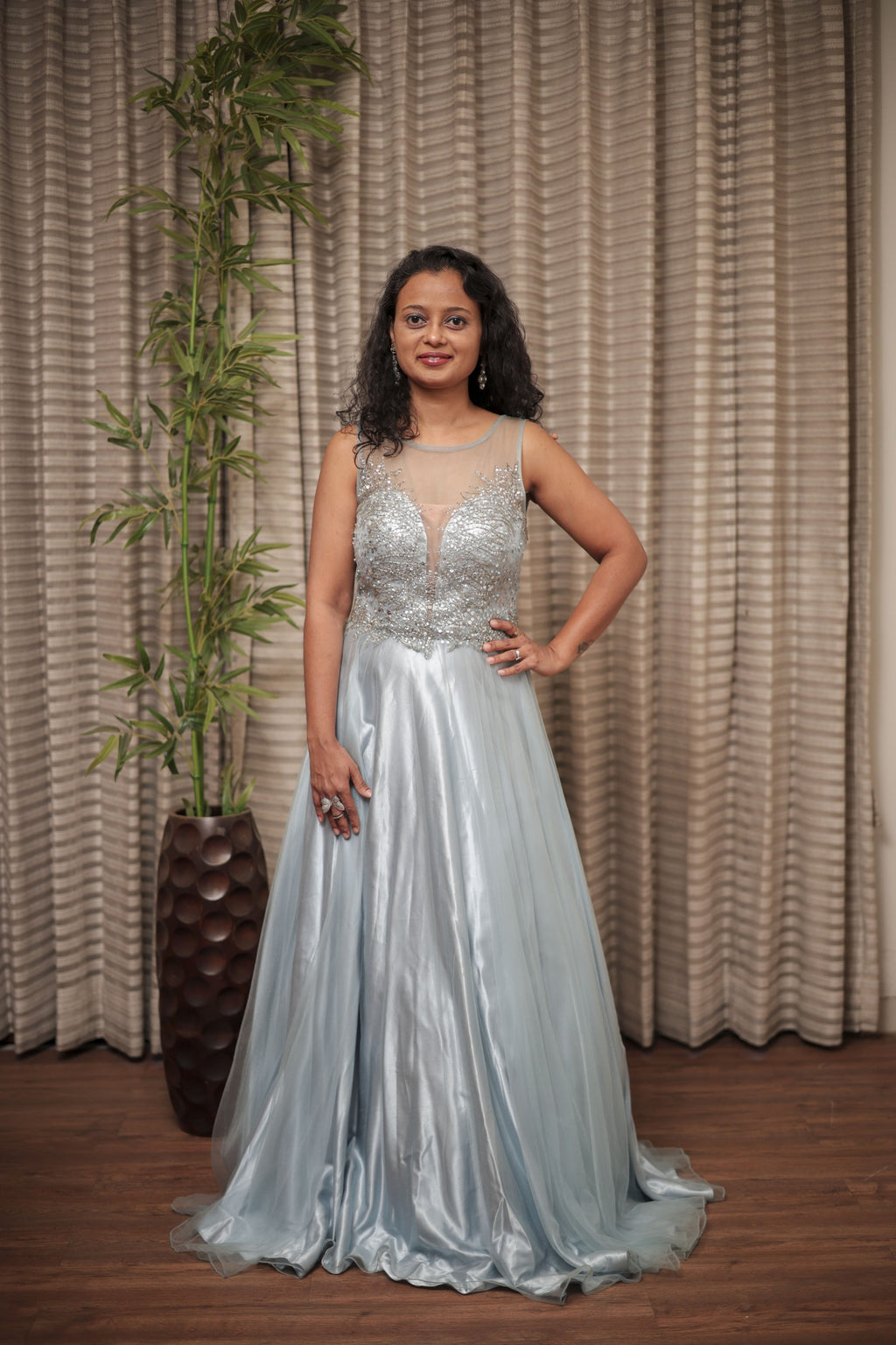 Crystal Mist A-Line Designer Gown