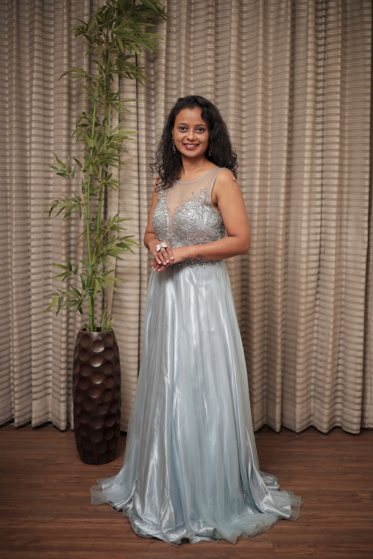 Crystal Mist A-Line Designer Gown