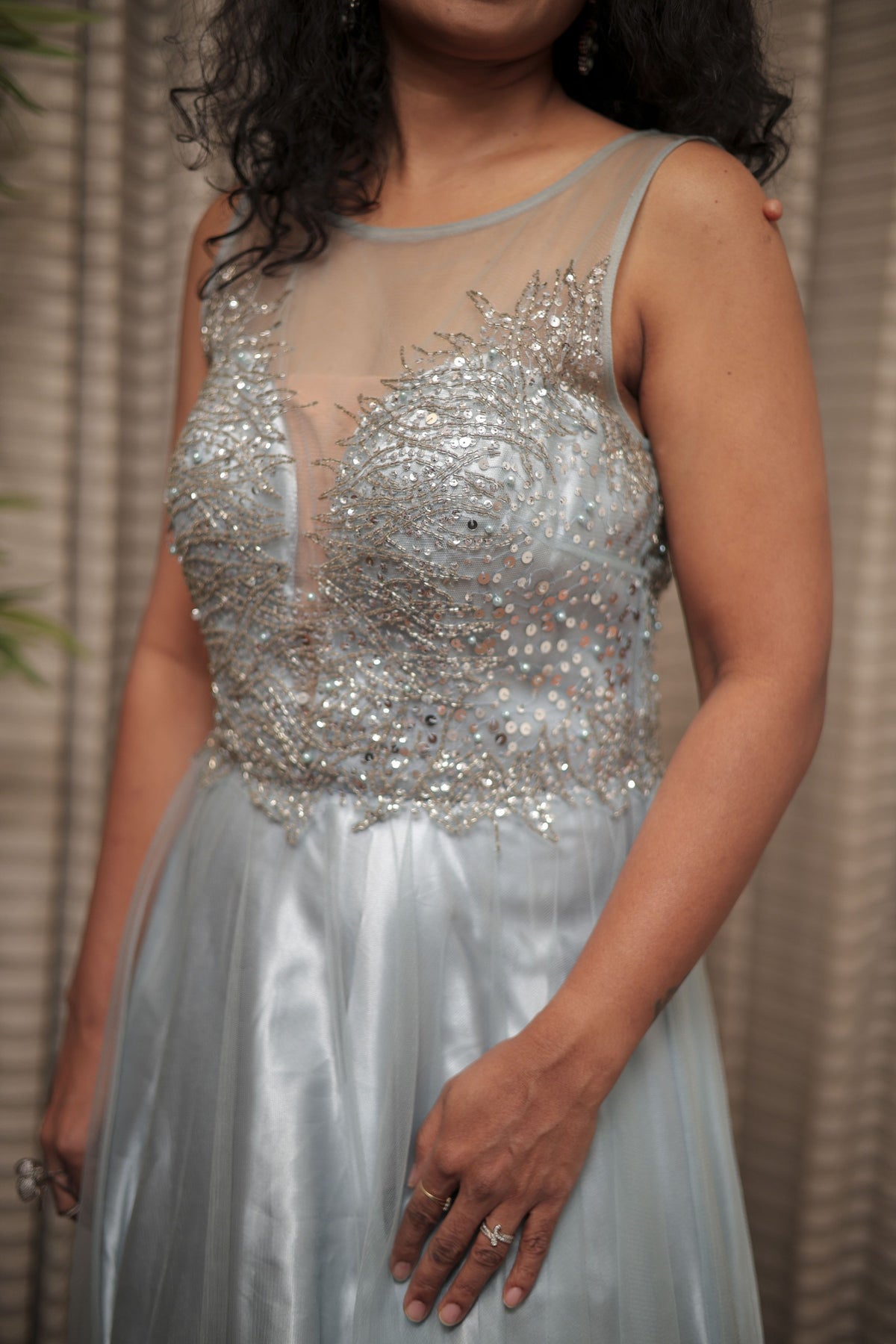 Crystal Mist A-Line Designer Gown