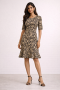 Python Print Flounce-Hem Midi