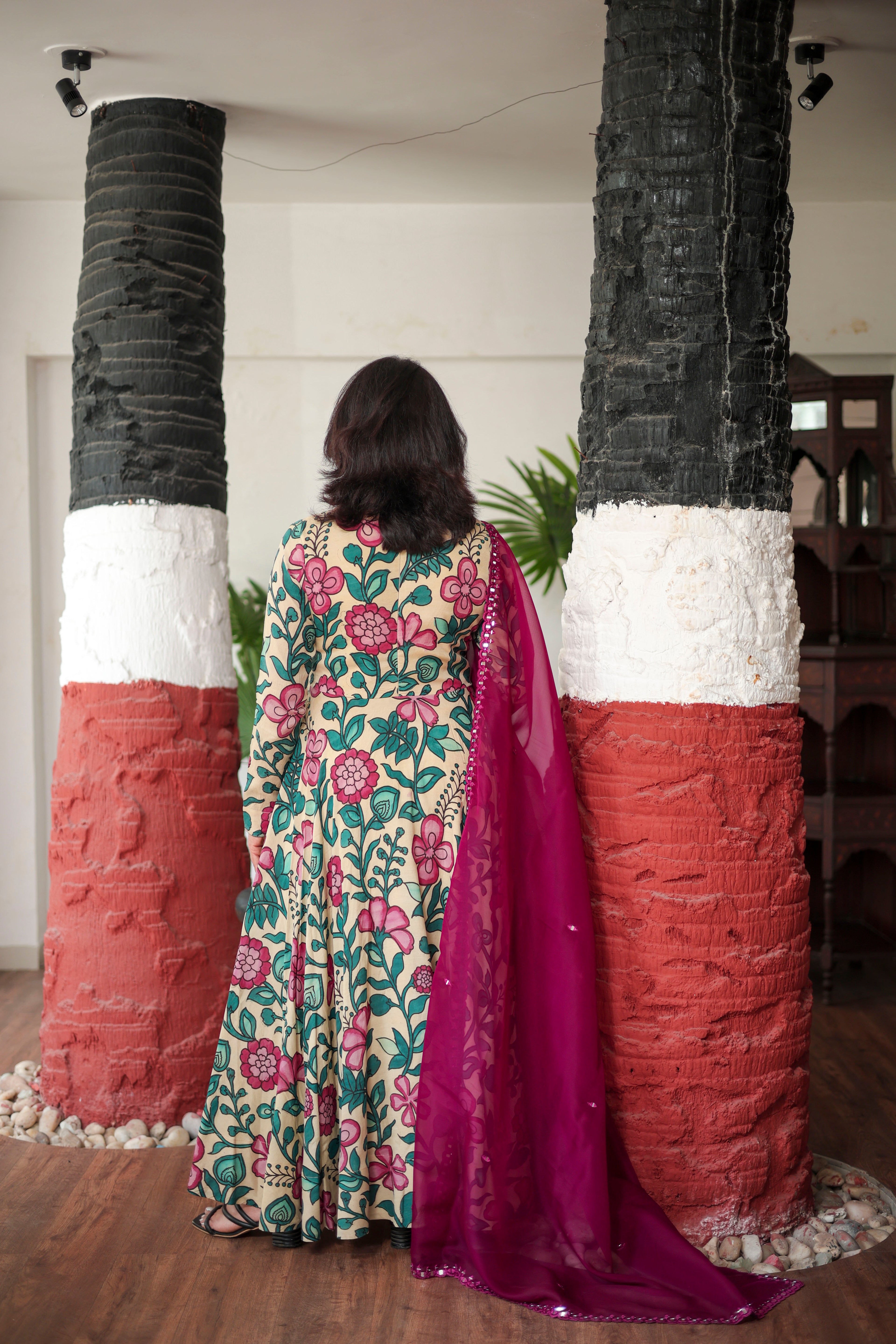 Garden Charm Anarkali with Dupatta