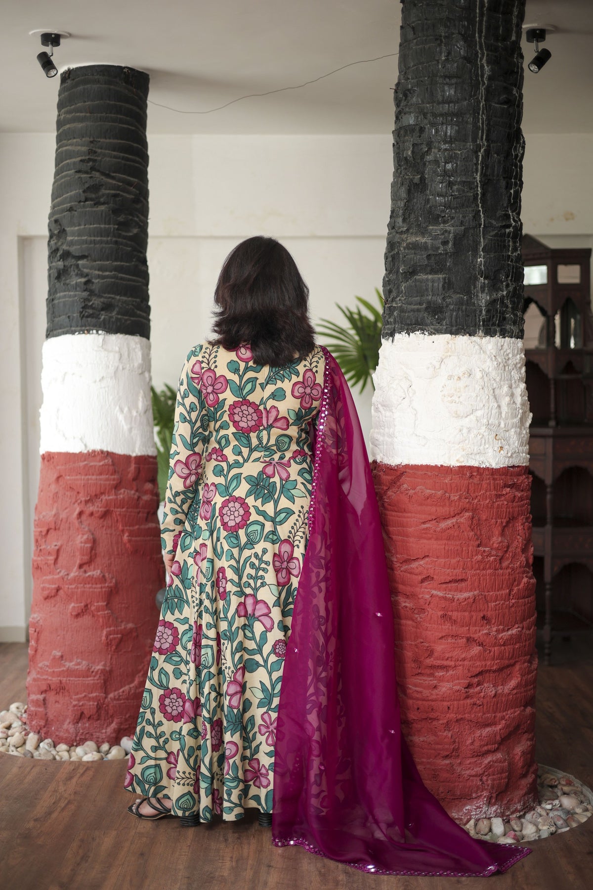 Garden Charm Anarkali with Dupatta