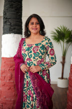 Garden Charm Anarkali with Dupatta