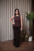 Midnight Glam Sequin Skirt Set