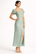 The "Enchanted Garden" Lace Evening Dress