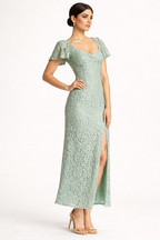 The "Enchanted Garden" Lace Evening Dress