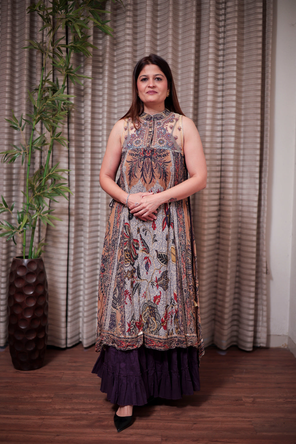 Elegant Ethnic Fusion Sharara Outfit