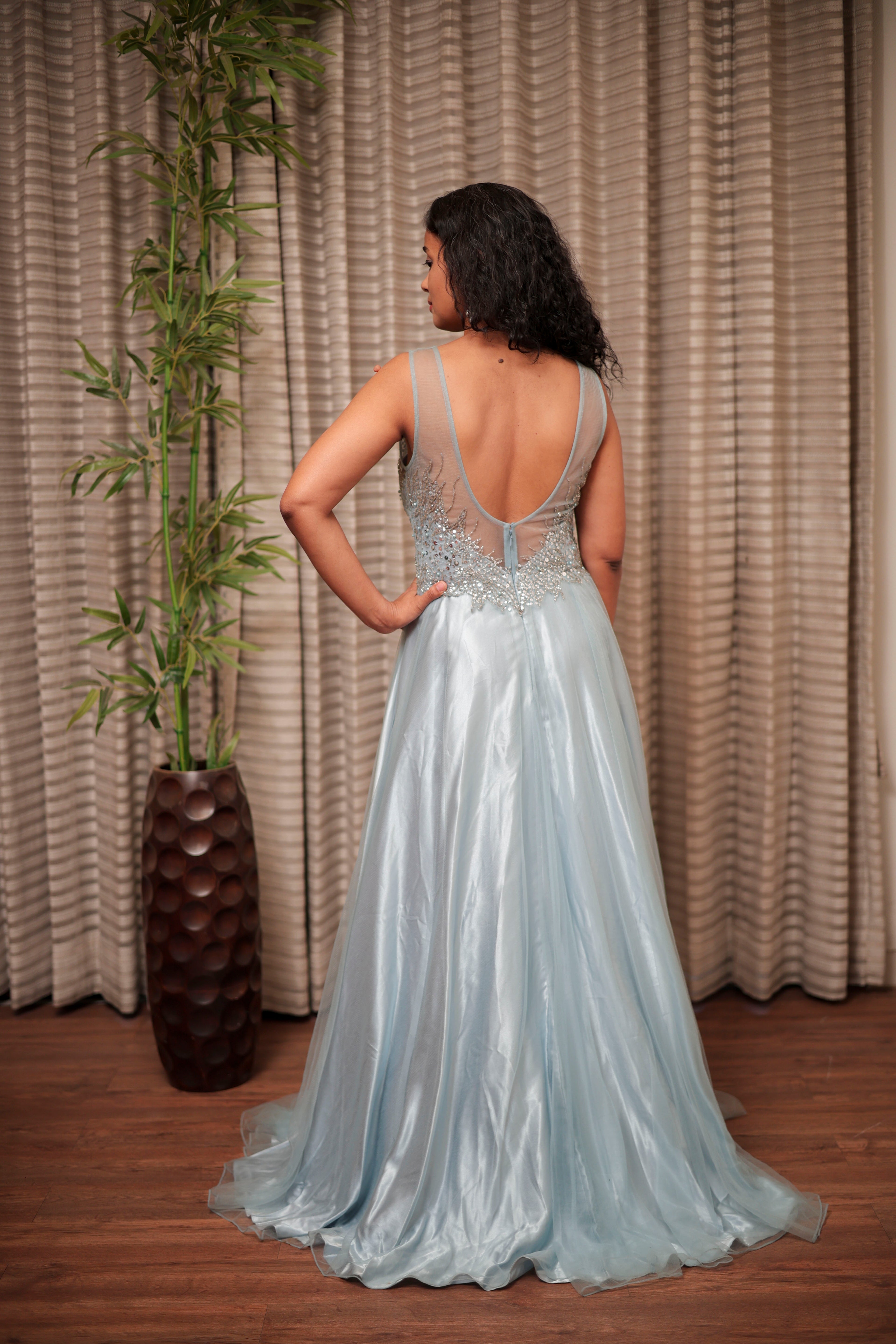 Crystal Mist A-Line Designer Gown