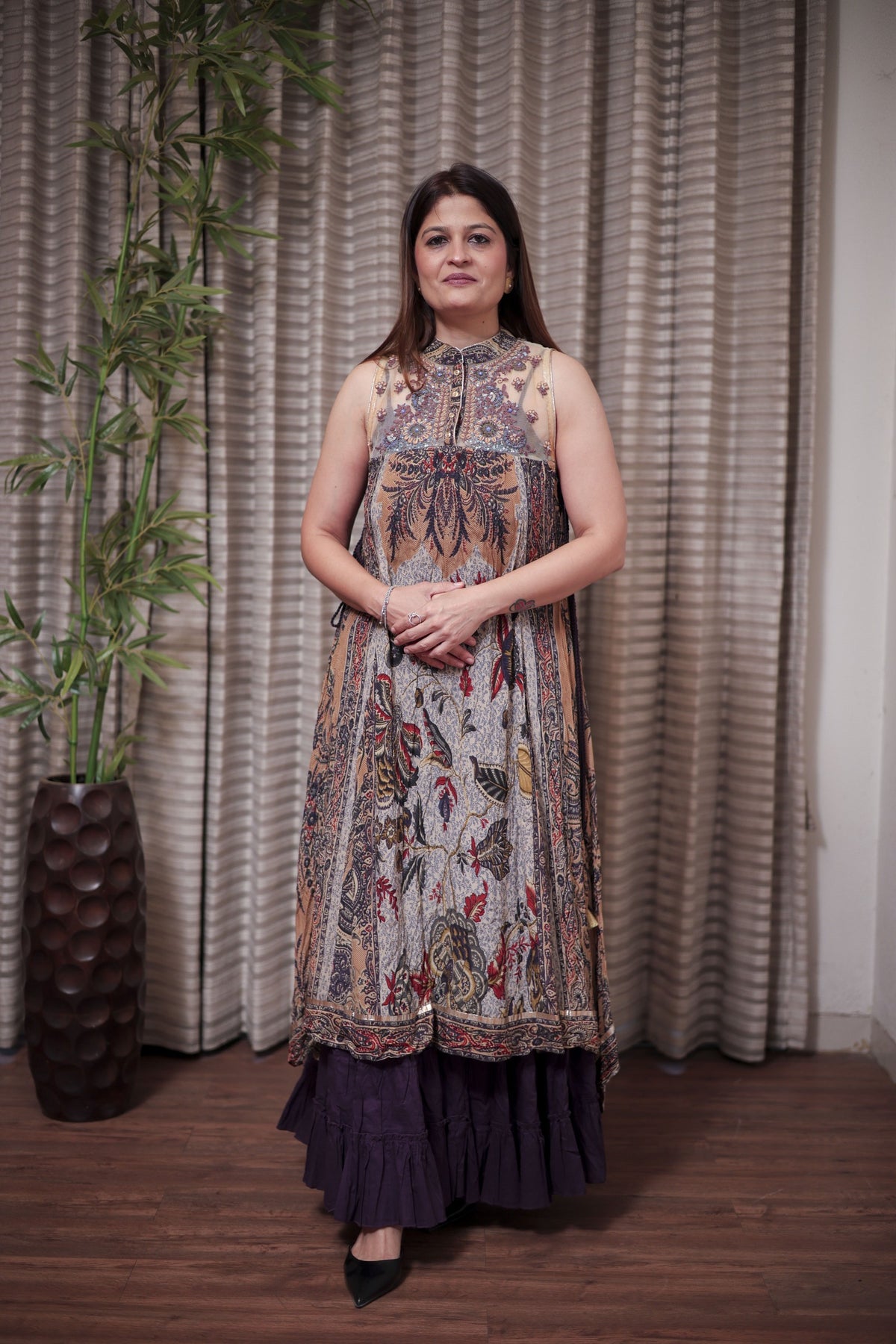 Elegant Ethnic Fusion Sharara Outfit