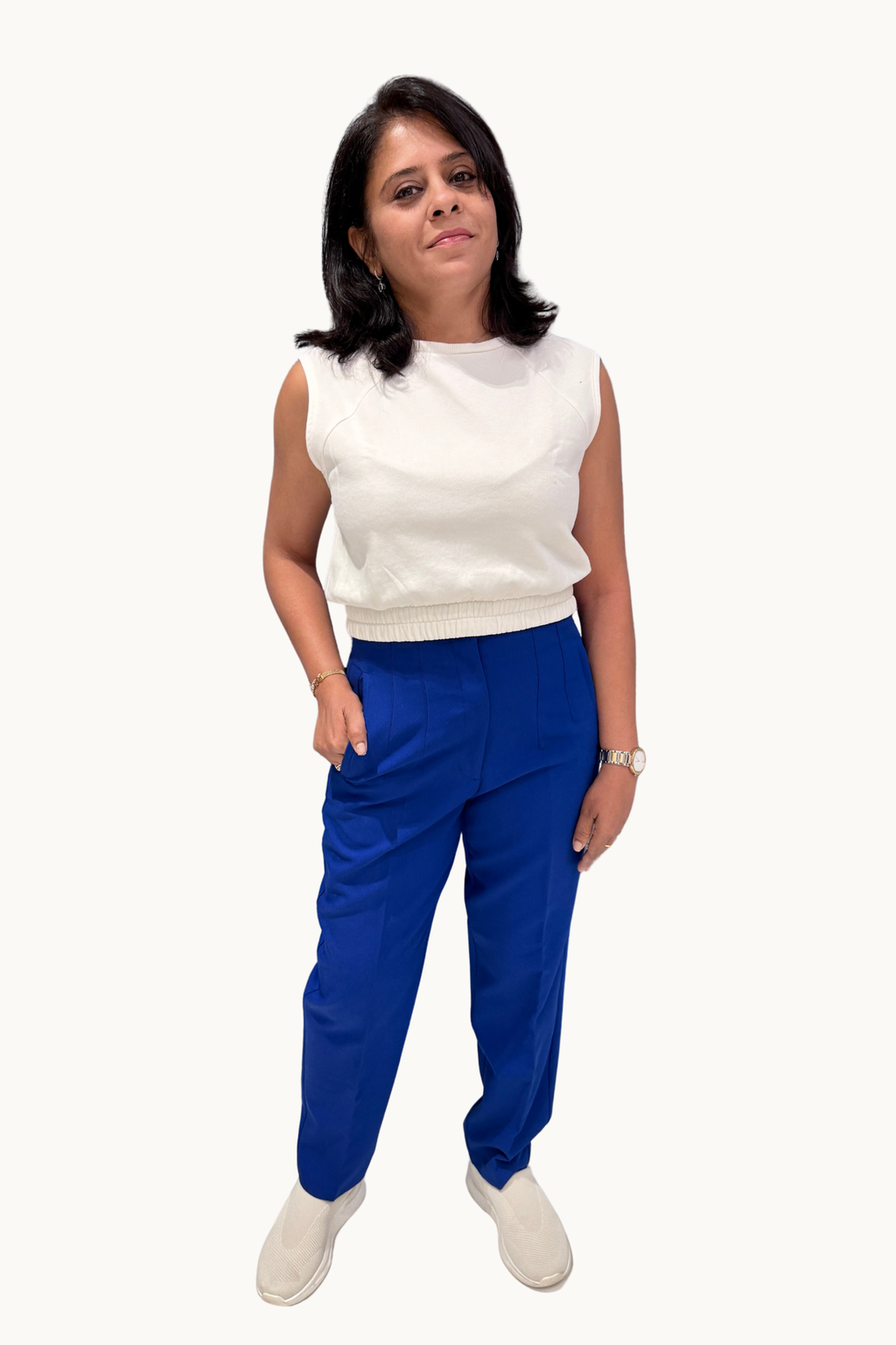 Electric Royal Blue Tailored Trousers