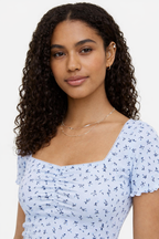 Gemini said Cornflower Blue Ditsy Floral Mini Dress