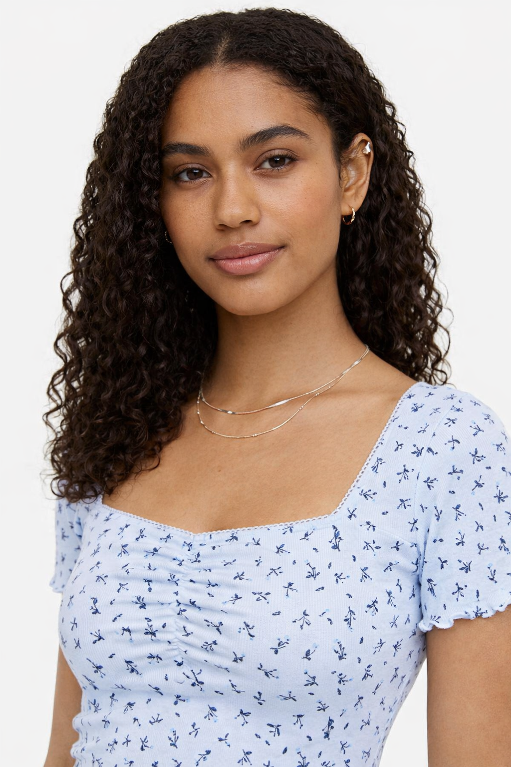 Gemini said Cornflower Blue Ditsy Floral Mini Dress
