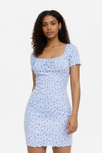 Gemini said Cornflower Blue Ditsy Floral Mini Dress