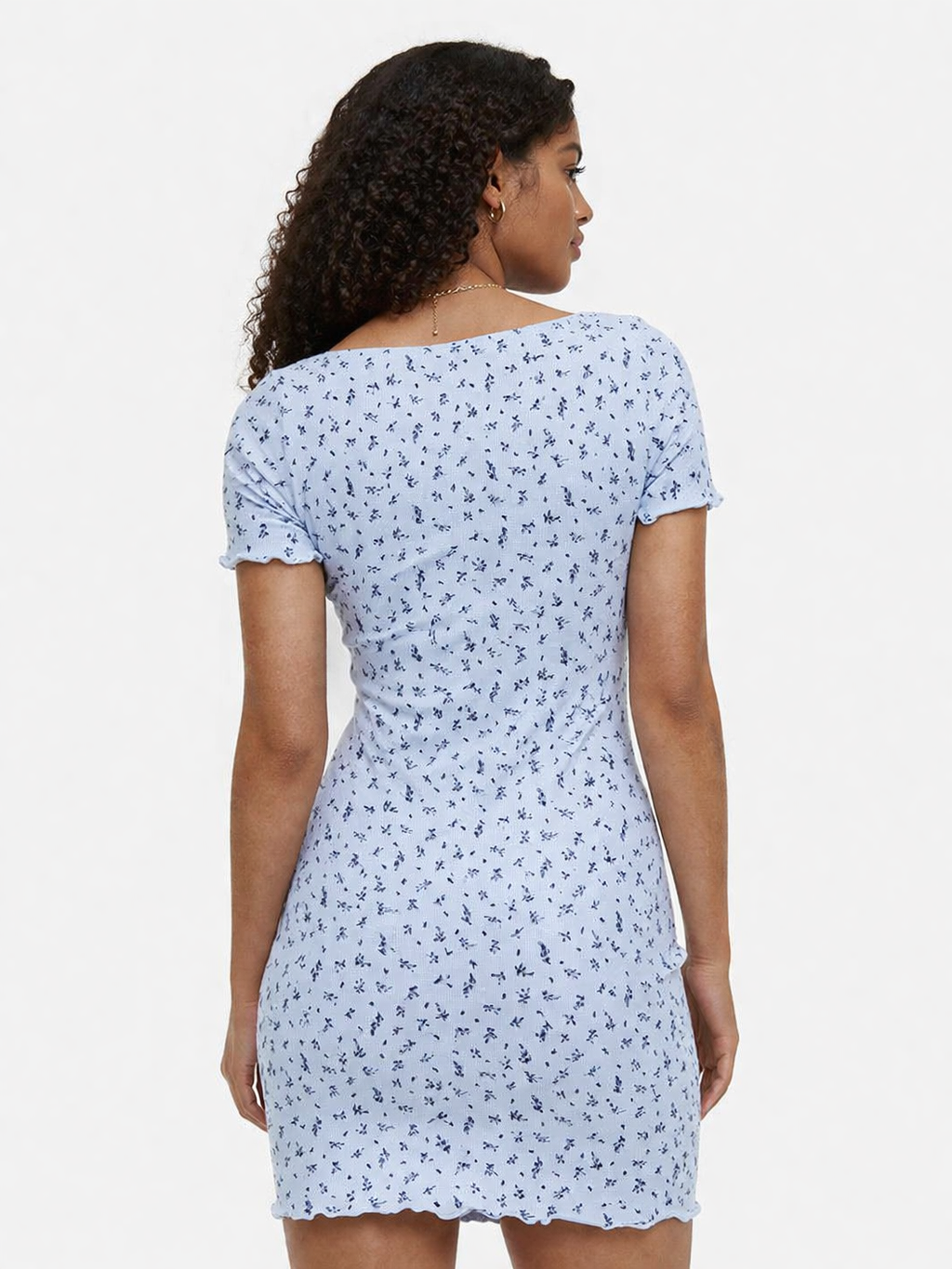 Gemini said Cornflower Blue Ditsy Floral Mini Dress