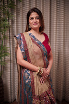 Regal Blue & Gold Lehenga Ensemble