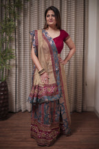 Regal Blue & Gold Lehenga Ensemble