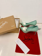 Kate 100 Patent Pumps Tiffany Blue Red Bottom
