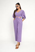 Lilac Cut-Out Jumpsuit with Ring Detail