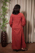 Rust Red Printed Grace Maxi Dress