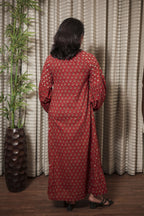 Rust Red Printed Grace Maxi Dress