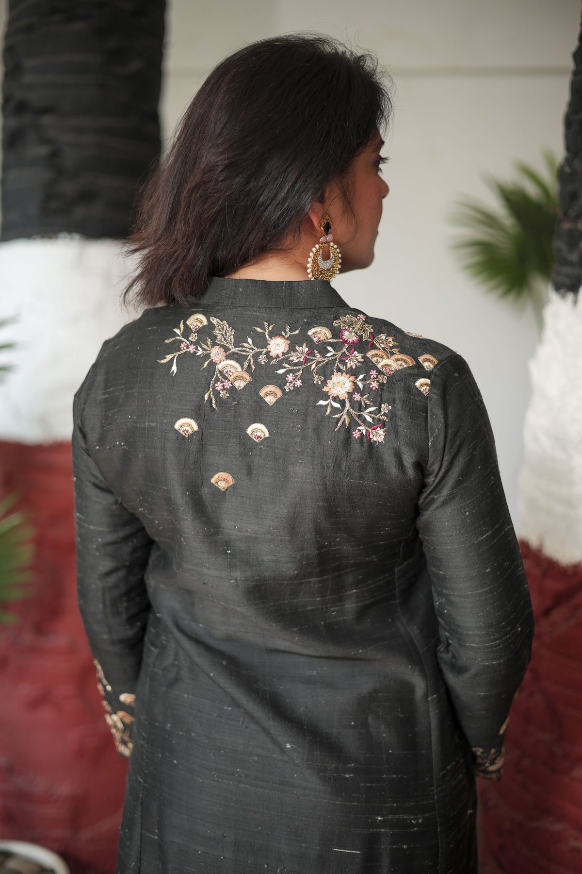 Classic Black Gold Accent Kurta Set
