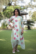 Pastel Garden Flow Midi Dress