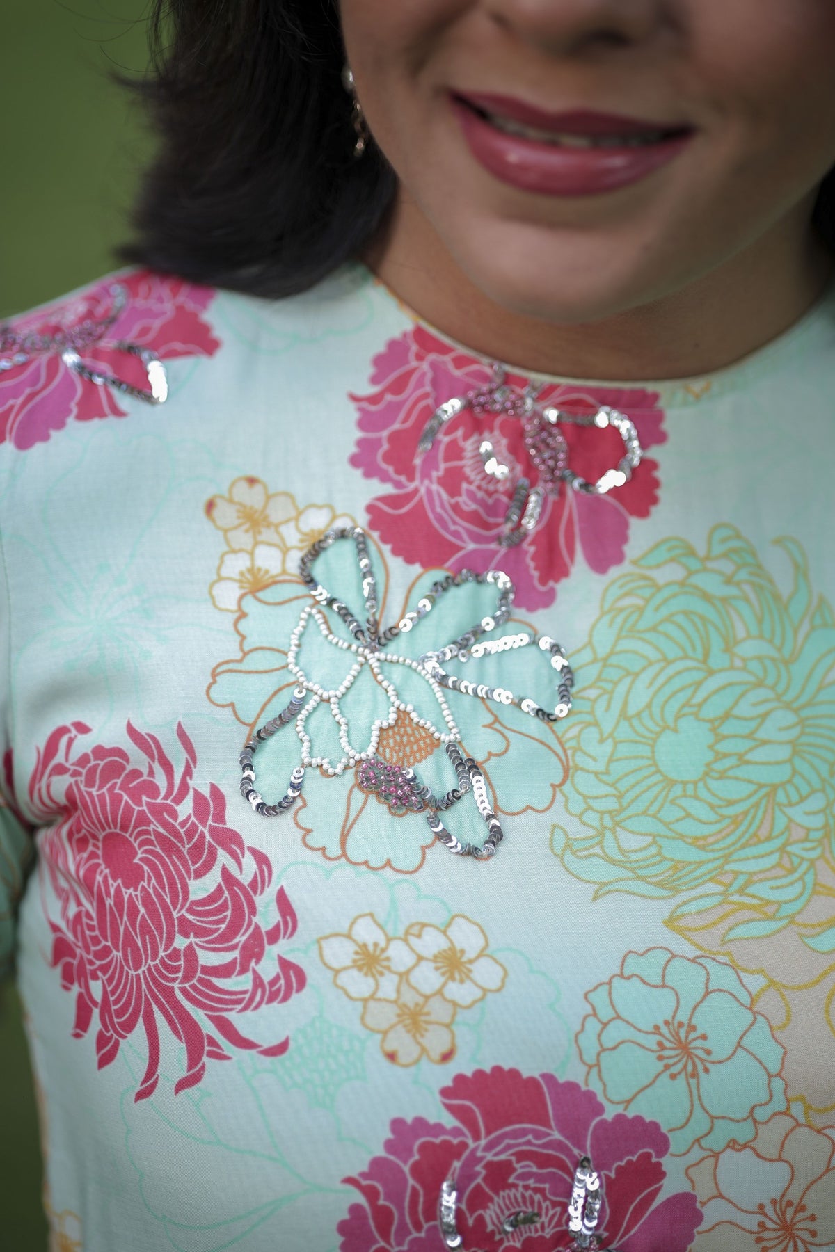 Pastel Garden Flow Midi Dress