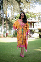 Tropical Charm Tie-Up Kaftan