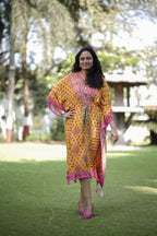 Tropical Charm Tie-Up Kaftan