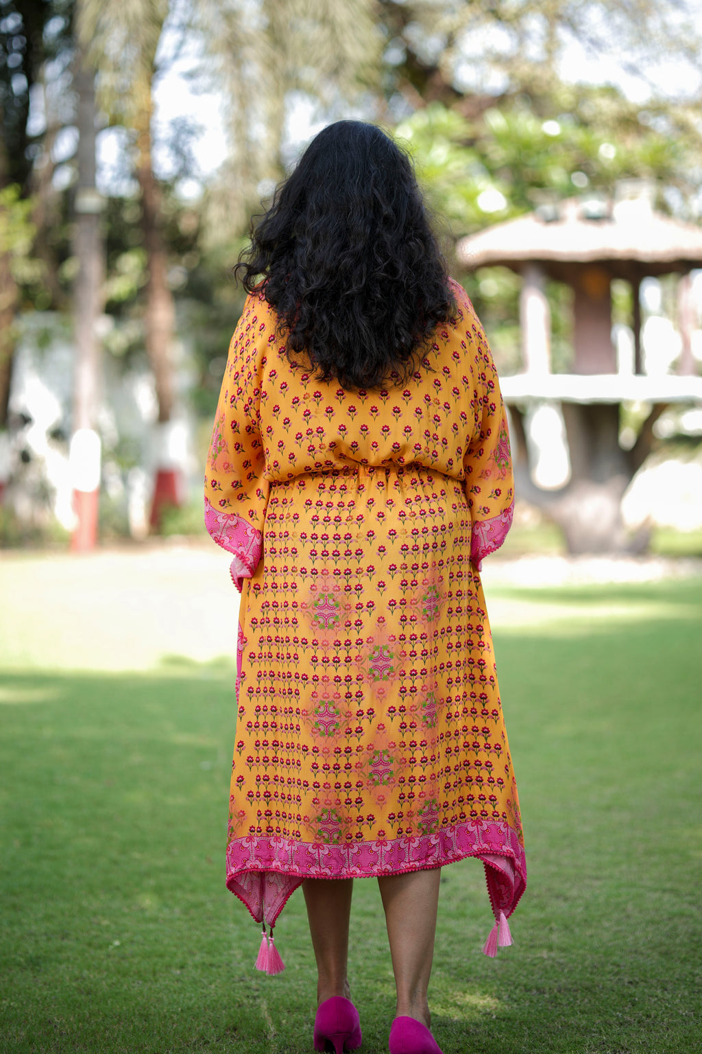Tropical Charm Tie-Up Kaftan