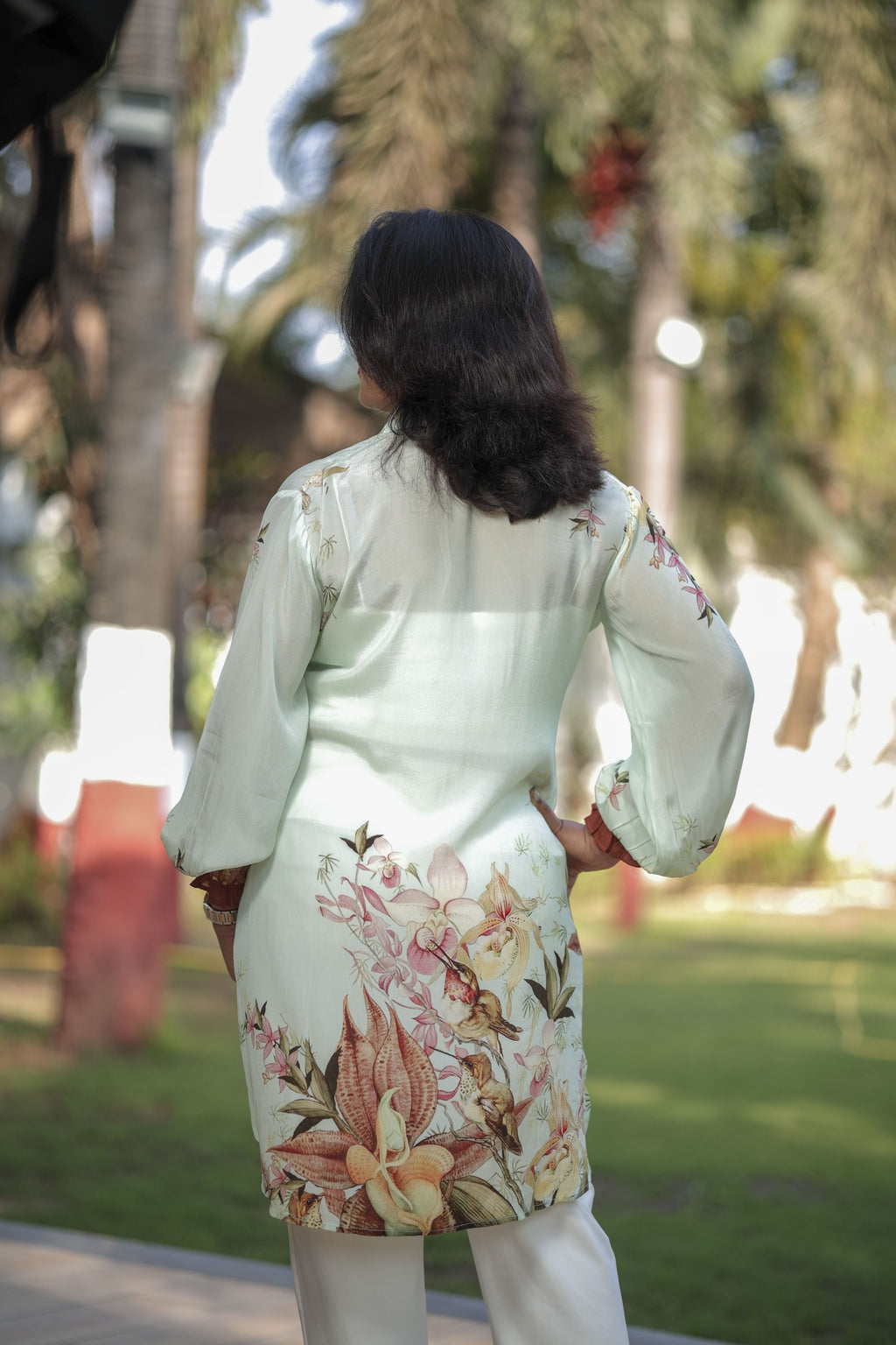 Pastel Garden Flow Tunic Top