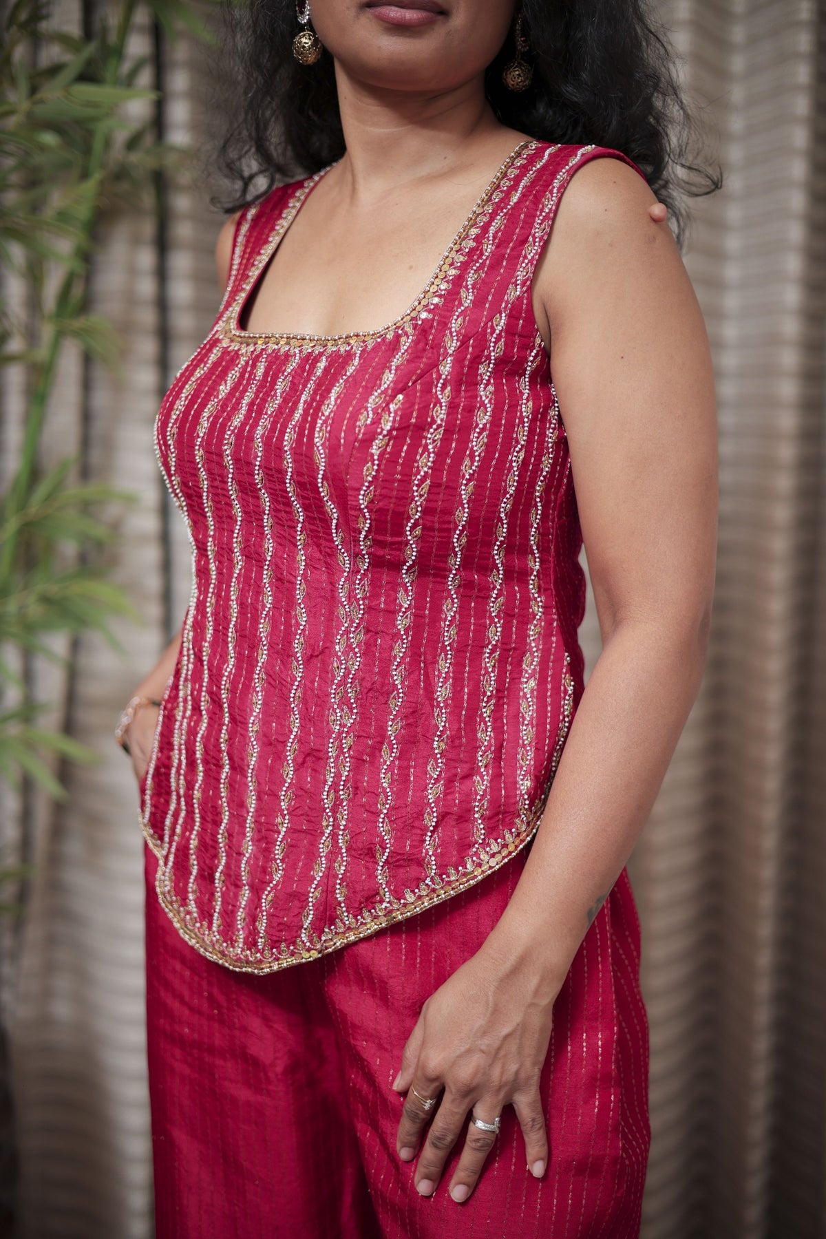 Ruby Glow Festive Co-Ord Ensemble