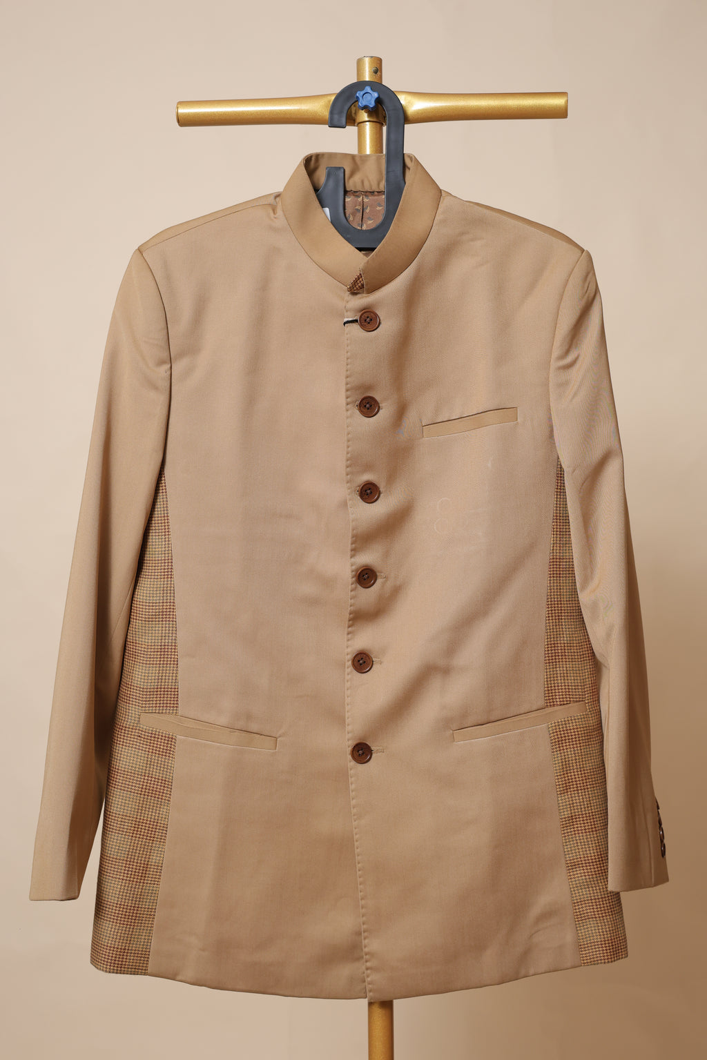 Men’s Beige Designer Bandh gala Jacket