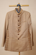 Men’s Beige Designer Bandh gala Jacket