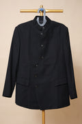 Men’s Black Bandhgala Jacket with Mandarin Collar