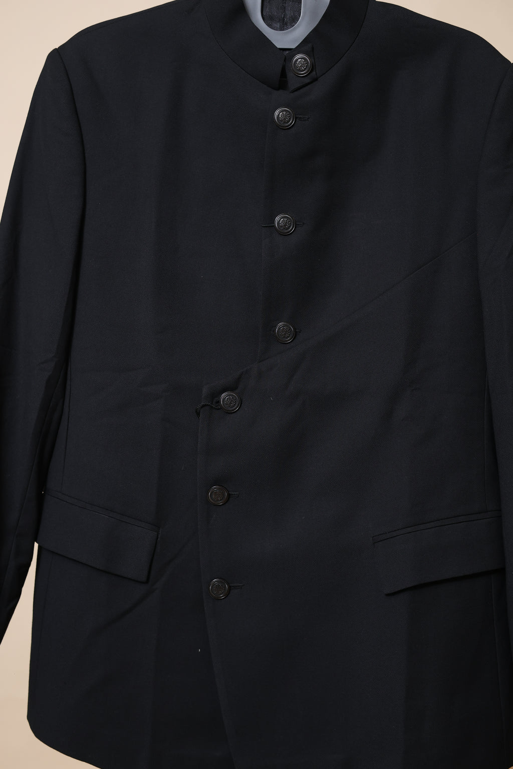 Men’s Black Bandhgala Jacket with Mandarin Collar