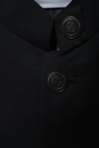 Men’s Black Bandhgala Jacket with Mandarin Collar