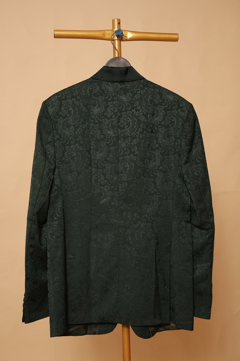 Men’s Forest Green Floral Jacquard Blazer