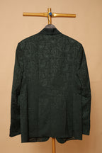 Men’s Forest Green Floral Jacquard Blazer